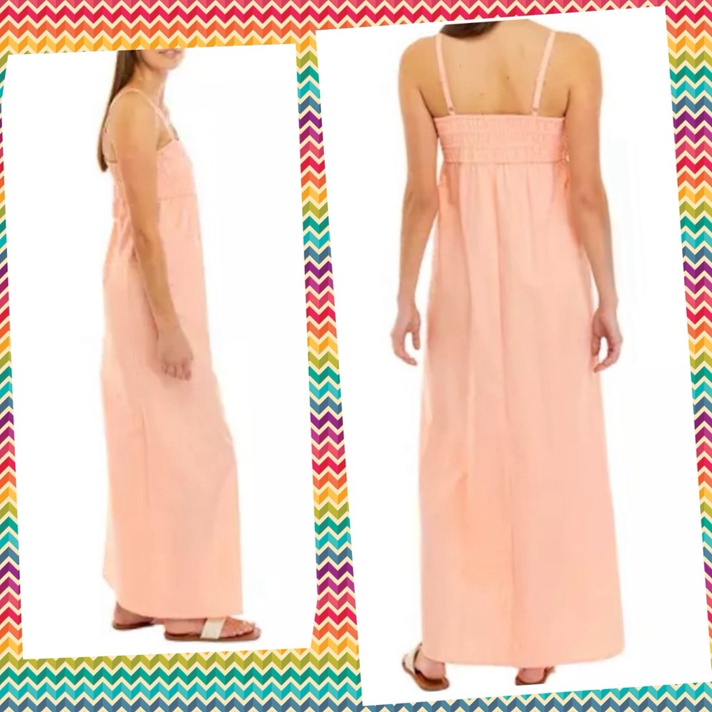 True Craft 100% Cotton Maxi Dress Size XL PEACH COLOR